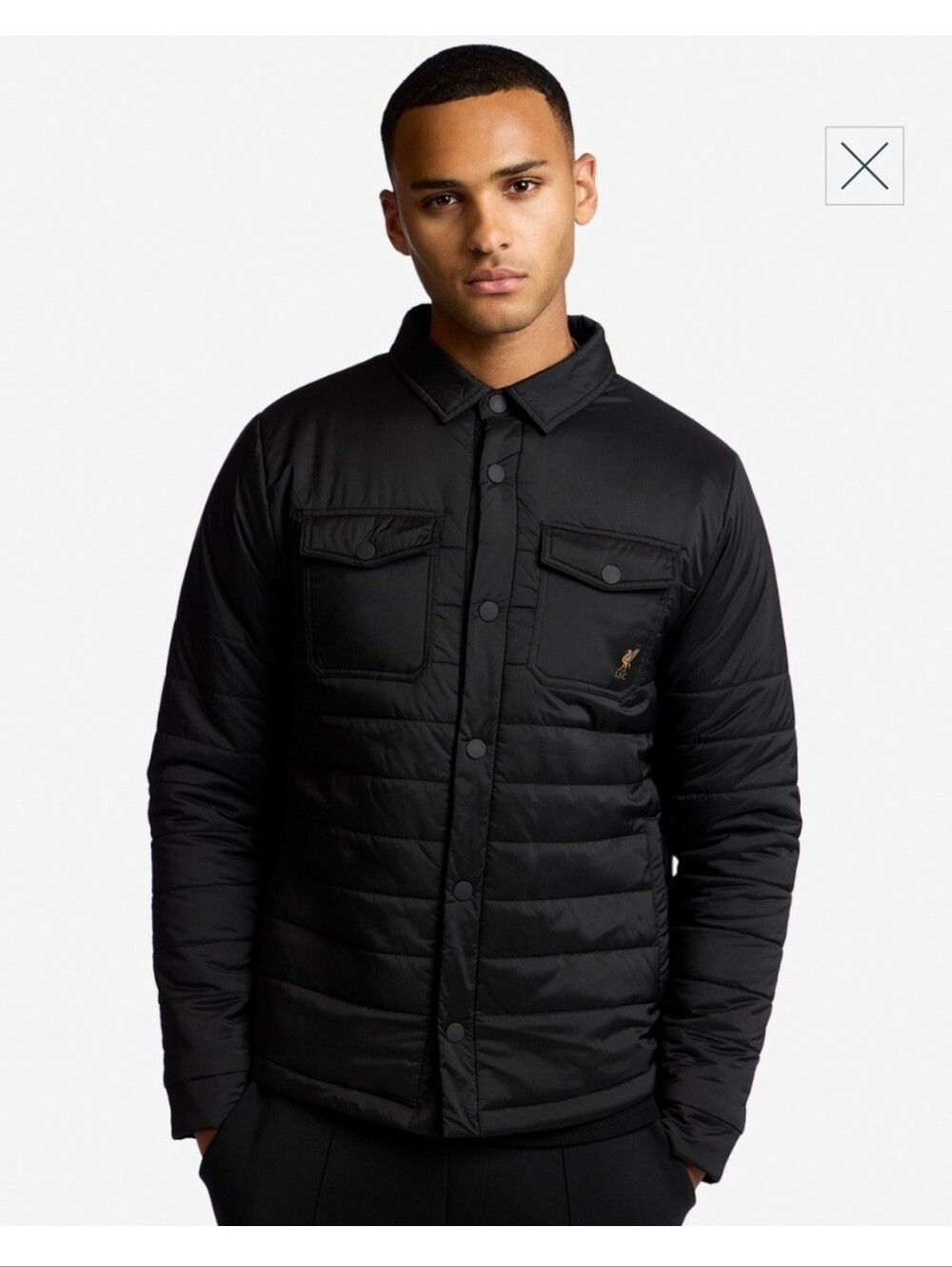 NWT Mens Black LFC Padded Jacket Size Large